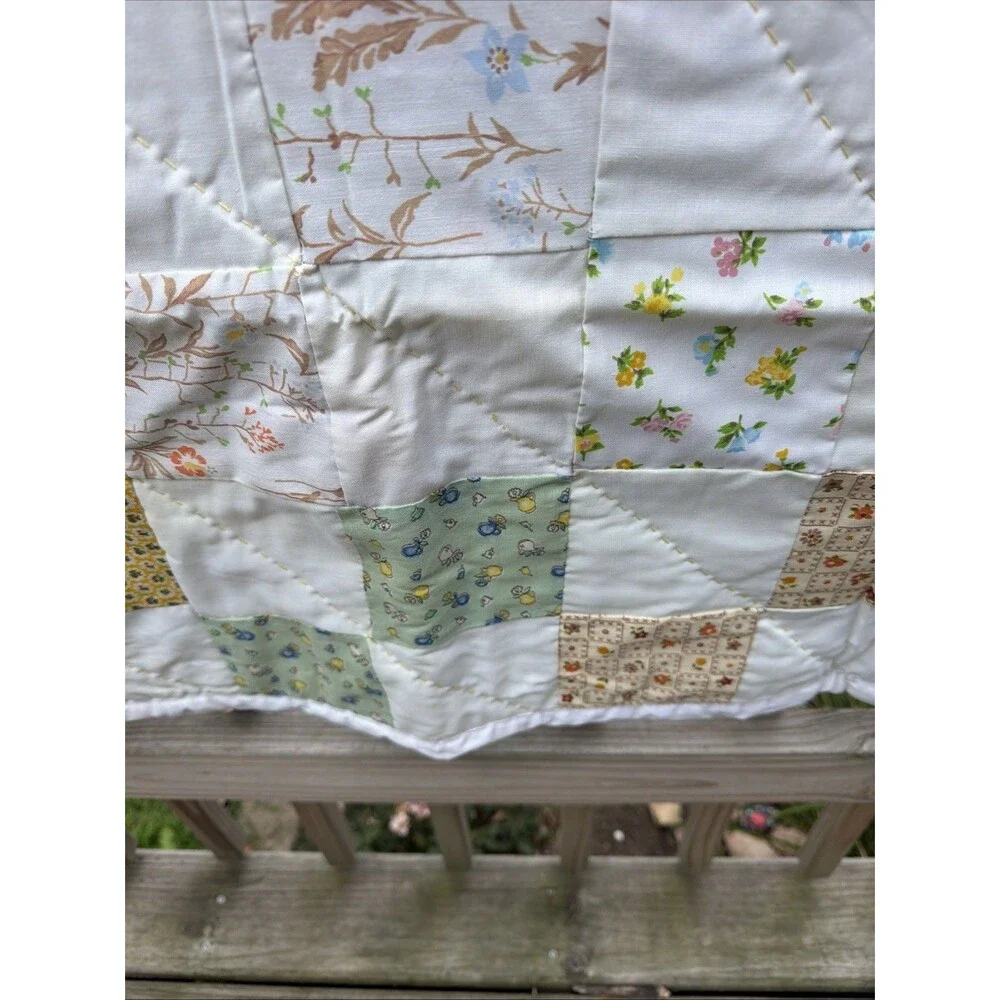 Baby Quilt Handmade Boy Girl Crib Blanket 35.5